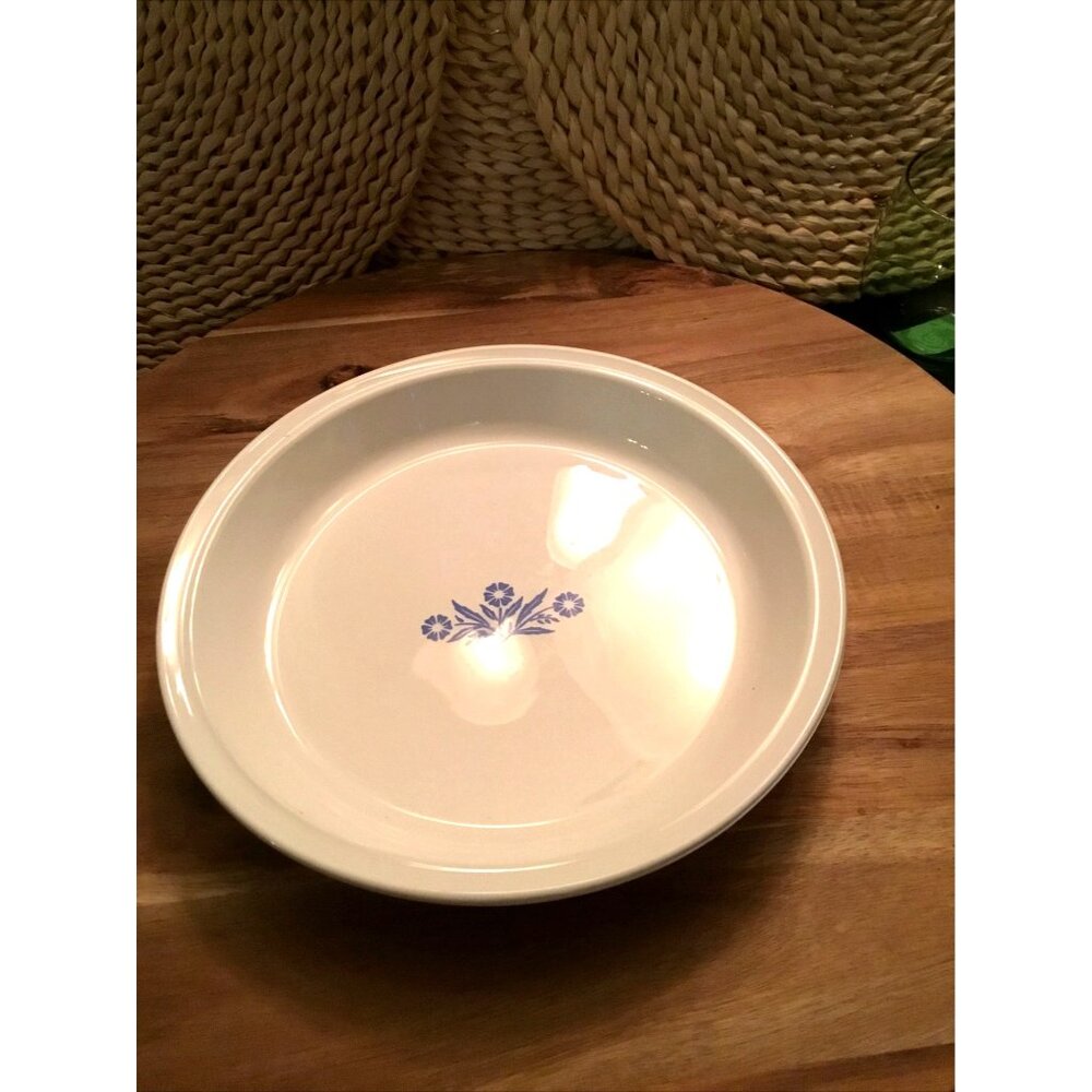 Corning Ware Cornflower Blue Pie Serving Plate 9" Dia P-309 EUC
